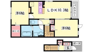 網干駅 徒歩22分 2階の物件間取画像